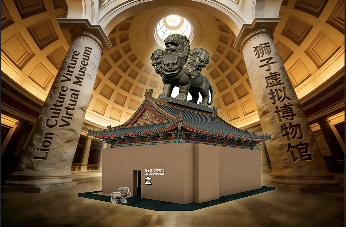 博物馆建筑外观,古典风格建筑,金色装饰,阳光照射下的宏伟外观